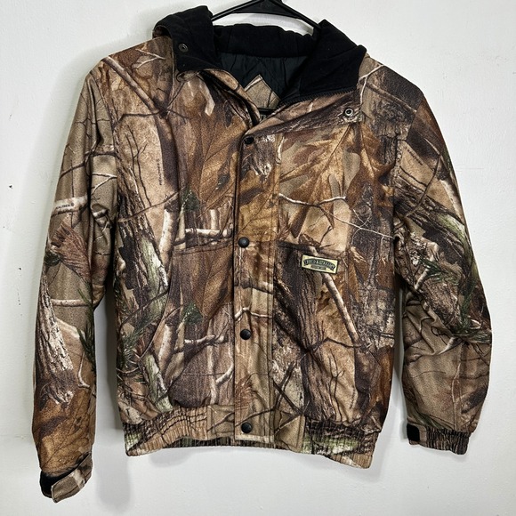 Field & Stream Other - Field & Stream Youth Medium Realtree Camo Hooded Insulated Jacket Brown Bomber